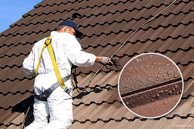 hydrofuge coloré peinture renovation toiture déperlant